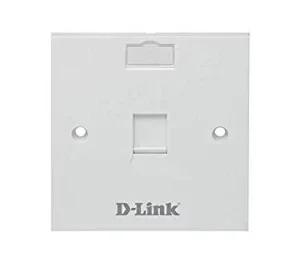 D-Link Single Faceplate Accepts One Keystone Jack with Shutter & ID Plate - 86*86 mm - White Colour - Square